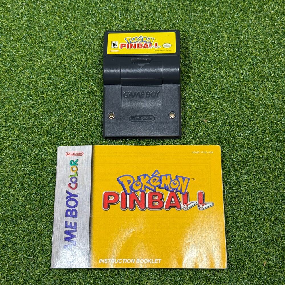 Pokemon Pinball Nintendo Game Boy Color Rumble Tested Working + Manual Authentic